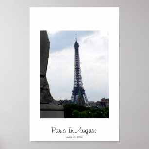 Poster Paris en août