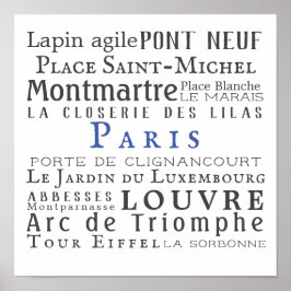 Poster Paris et ses monuments