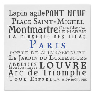 Poster Paris et ses monuments