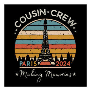 Poster Paris France Créer des Souvenirs 2024