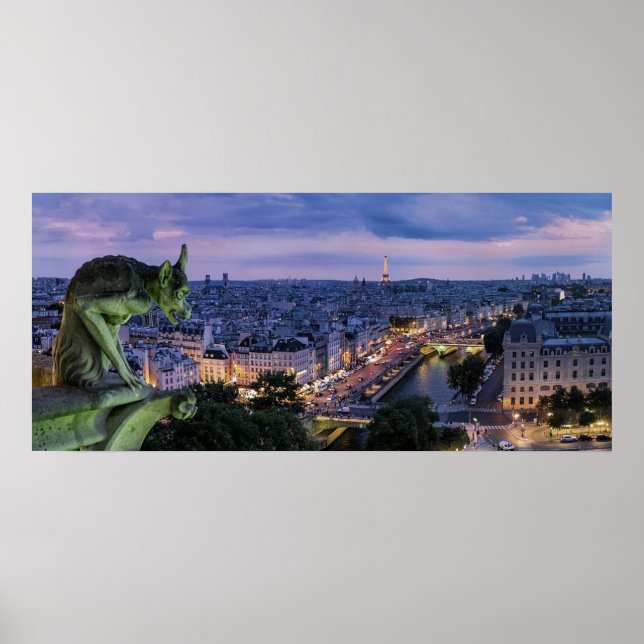 Poster Paris France Gargoyle (Devant)