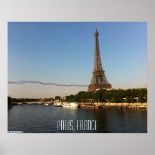 Poster Paris, France - Skywriters survole la Tour Eiffel
