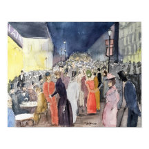 PARIS, LA BELLE EPOQUE, CAPE WATERCOLOR