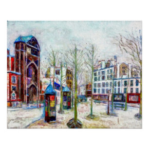 Poster Paris, la Place des Abbesses