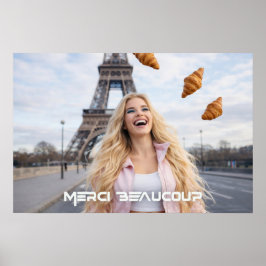 POSTER PARIS - MERCI BEAUCOUP