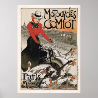 POSTER PARIS - MOTOCYCLES COMIOT 1899