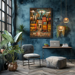 Poster Paris: The City of Light - Whimsical Art