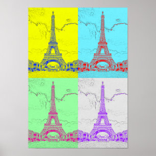 Poster Paris - Tour Eiffel - Art Inspiré de l'Antiquité
