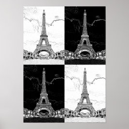Poster Paris - Tour Eiffel - Art Inspiré Vintage
