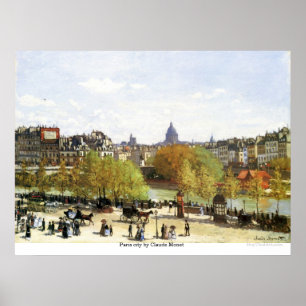 Poster Paris ville par Claude Monet