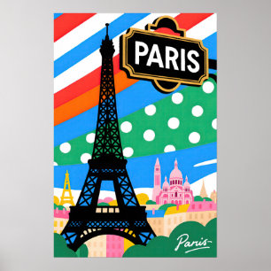 Poster Paris Voyage Pop Art