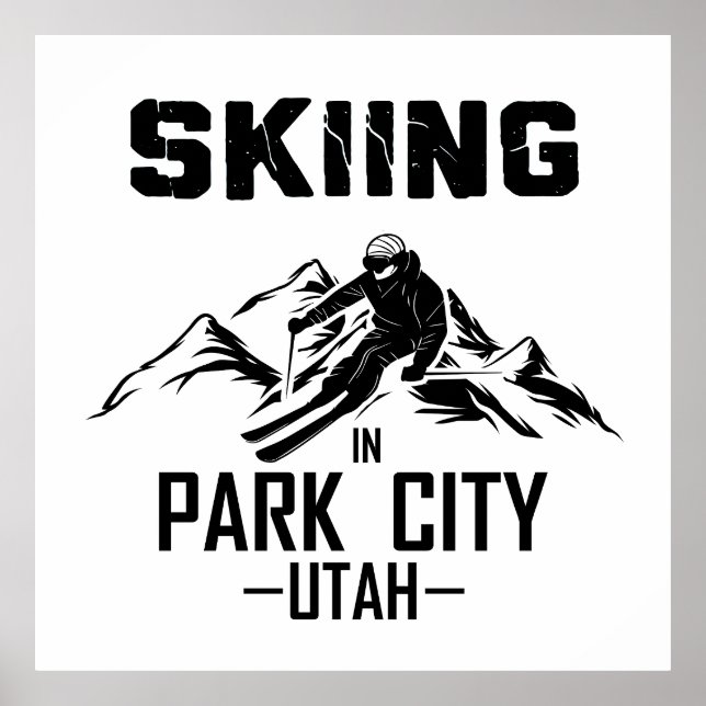 Poster Park City Utah ski (Devant)