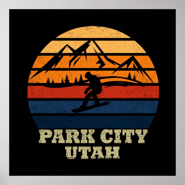 Poster Park city Utah vintage (Devant)