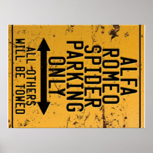 Poster Parking Alfa Romeo Spider Seulement