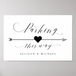 Poster Parking de cette façon Script Flèche directionnell