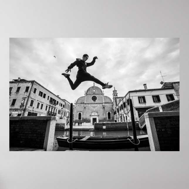 Poster Parkour à Venise (Devant)