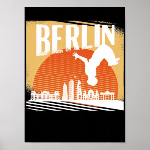 Poster Parkour, freerunner, athlète en cadeau Berlin