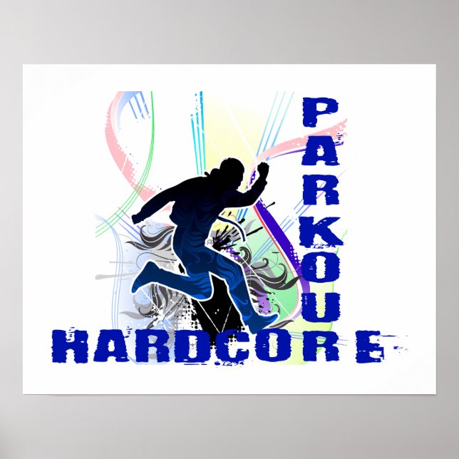 Poster Parkour Hardcore de course libre (Devant)