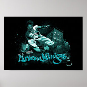 Poster Parkour - Ninjas urbain Teal