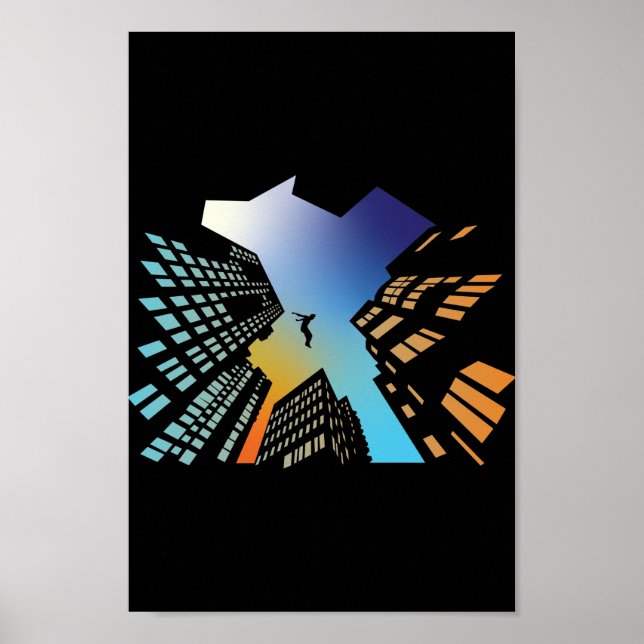 Poster Parkour Skyline (Devant)