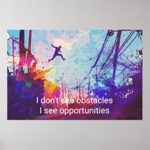 Poster Parkour Urban Free Runling Freestyling Art Moderne
