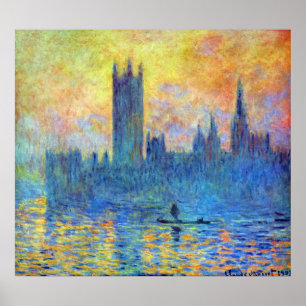 Poster Parlement de Londres en hiver par Claude Monet