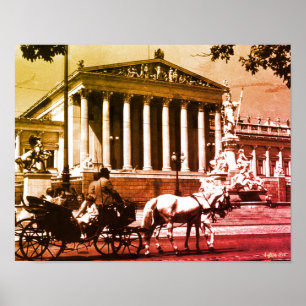 Poster Parlement de Vienne Autriche vintage