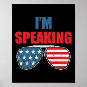 Poster Parler du drapeau américain Sungles Kamala Harris