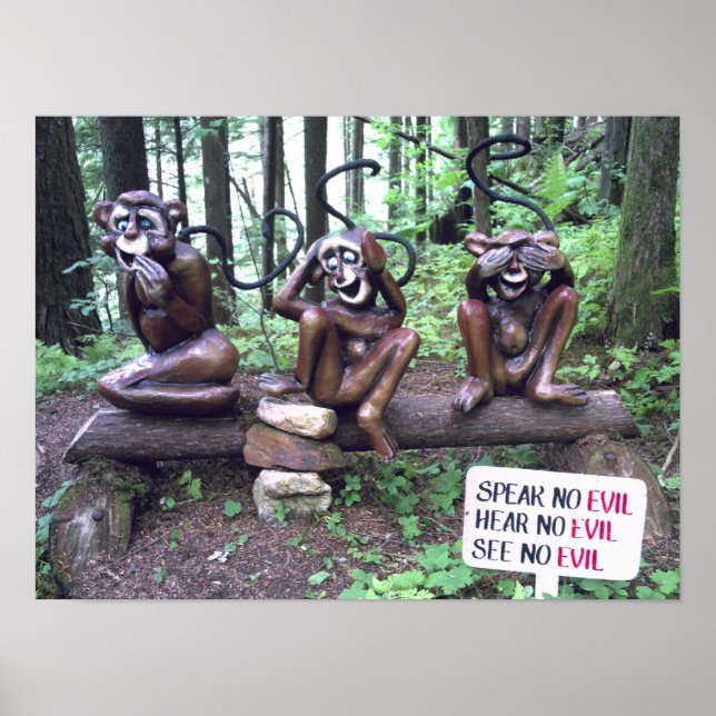 Poster parler le mal entendre le mal voir le mal (Devant)