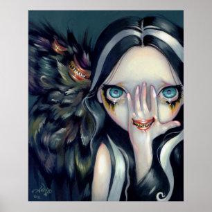 Poster Parler No Evil ART IMPRIMER gothique surréalisme h