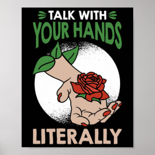 Poster Parlez avec vos mains Langue des signes américaine