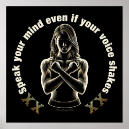 Poster Parlez votre esprit même si votre voix tremble !