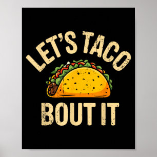 Poster Parlons taco de drôle de taco cinco de mayo mexica