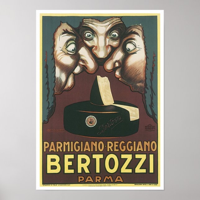 Poster Parmagiana Reggiano Bertozzi Parma Ad (Devant)