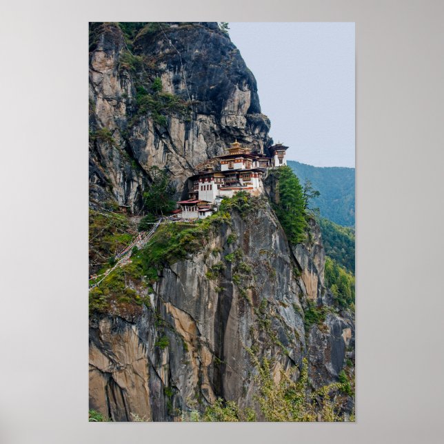 Poster Paro Taktsang : Le monastère du nid de tigre - Bho (Devant)