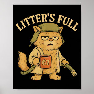 Poster Parodie de chat complet de Funny Litter 67 Six Sev