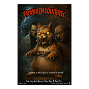 Poster Parodie de film classique Frankensquirrel