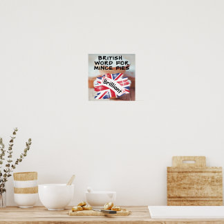 Poster Parole britannique pour les minces tartes - BRILLI