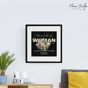 Poster Parole du jour Femme Fleur Vintage moderne
