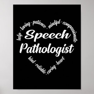 Poster Parole Pathologiste Coeur Mot Cloud