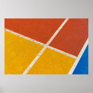 Poster Parquet jaune et orange