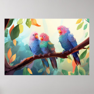 Poster Parrot Oiseau Animal Jungle Nature Sauvage
