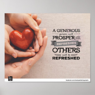 POSTER PARTAGE DES TRANCHES (PROVERBES 11:25)