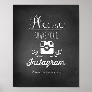 Poster Partagez votre Instagram 8x10