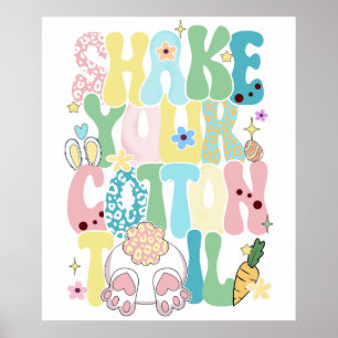 Poster partagez votre queue de coton, rétro, vintage