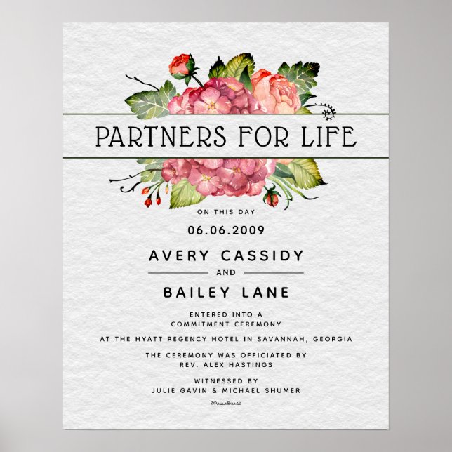 Poster Partenaires Pour Vie Florale Banner WeddingCertifi (Devant)