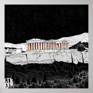 Poster Parthenon Athènes Grèce