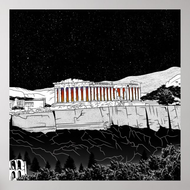 Poster Parthenon Athènes Grèce (Devant)