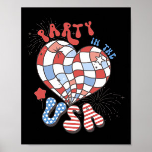Poster Parti Aux Etats-Unis 4 juillet L'Indépendance De L