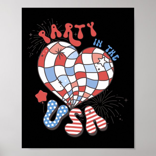 Poster Parti Aux Etats-Unis 4 juillet L'Indépendance De L (Devant)
